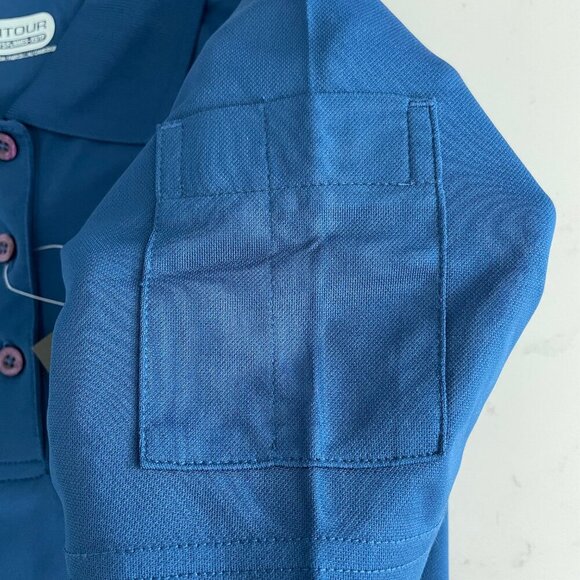 OnTour Pico Web Tech 100 Series Athletic SS Poly Polo Golf Shirt Blue Sz S - Picture 4 of 16